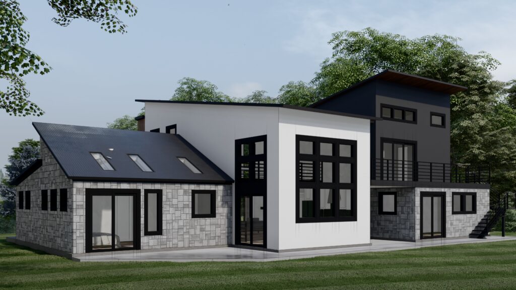 Rendering of a modern new home build by PR Builders in Fort Collins, Colorado.