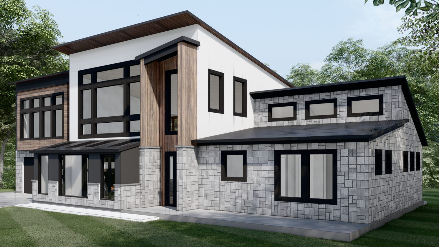 Rendering of a new custom home in Fort Collins, CO built by PR Builders.